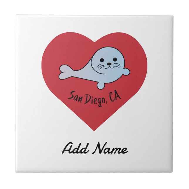 San Diego Seal  Ceramic Tile (Front)