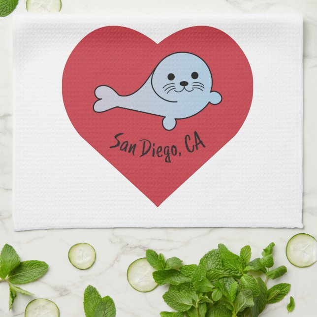 San Diego Seal Kitchen Towel (Folded)