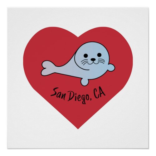 San Diego Seal Poster