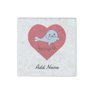 San Diego Seal  Stone Magnet