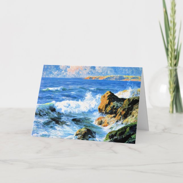 San Diego Shores, fine art painting, Card (Front)