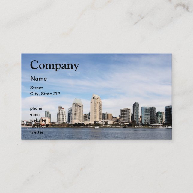 San Diego Skyline Business Card (Front)