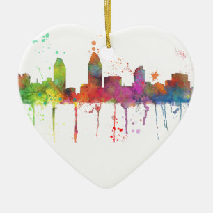 SAN DIEGO SKYLINE CERAMIC ORNAMENT
