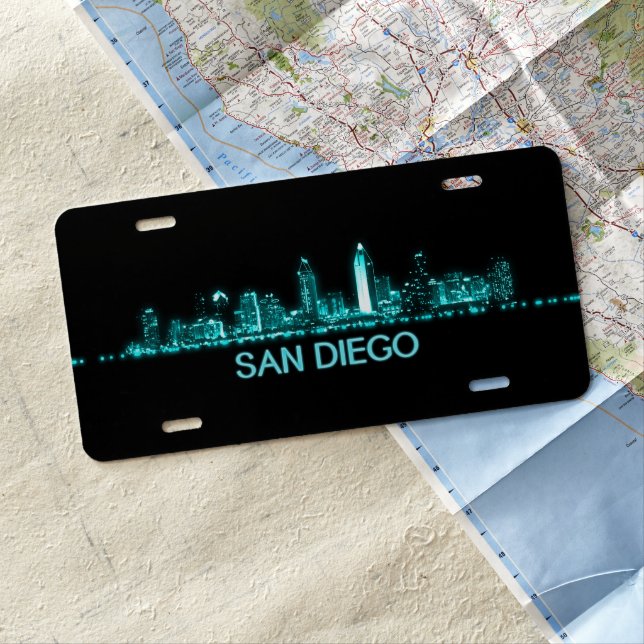 San Diego Skyline License Plate (In Situ)