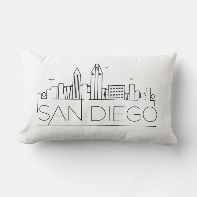 San Diego Skyline Lumbar Pillow (Front)