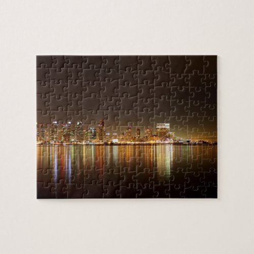 San Diego Skyline Night Jigsaw Puzzle