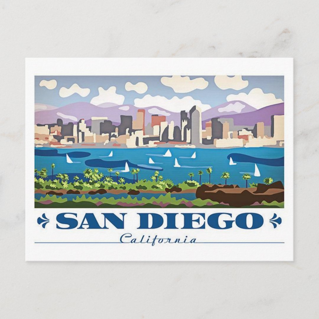 San Diego Skyline Postcard | Zazzle