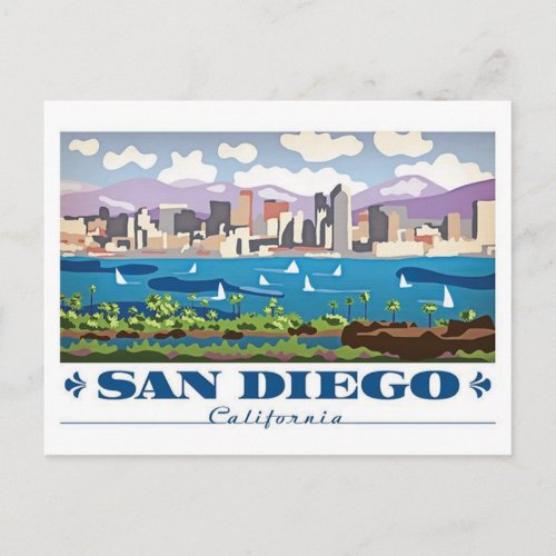 San Diego Skyline Postcard