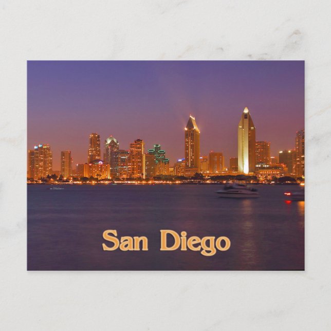 San Diego Skyline Postcard (Front)