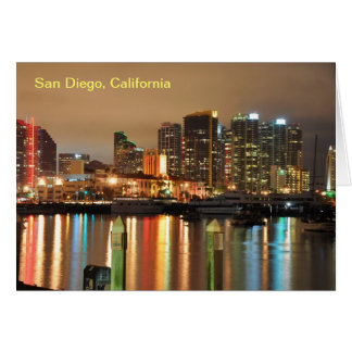 San Diego skyline reflections Cards