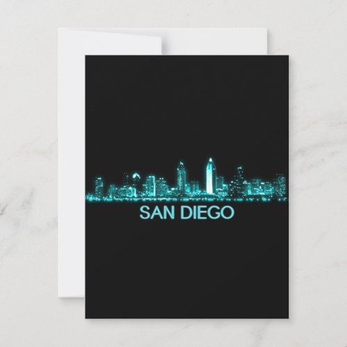 San Diego Skyline Thank You Card