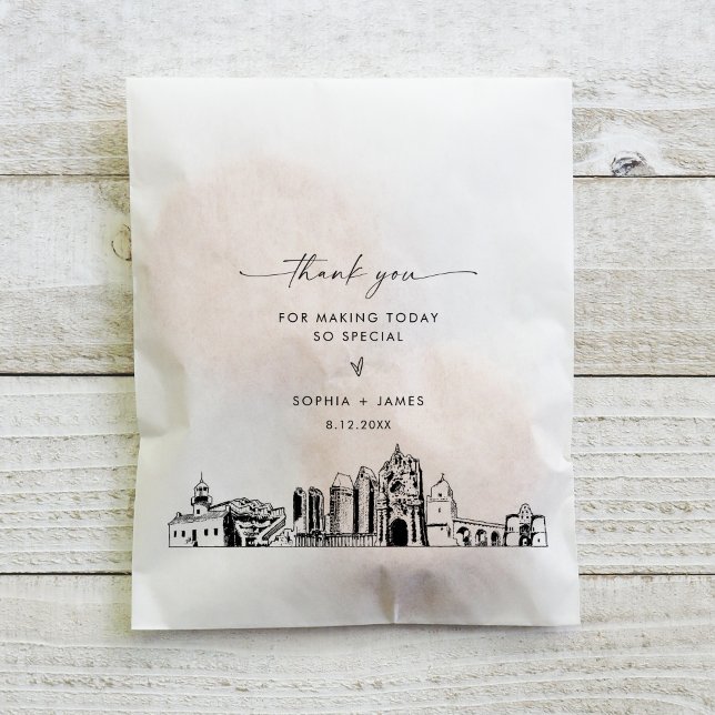 San Diego Skyline Wedding Thank You Favor Bags (Creator Uploaded)
