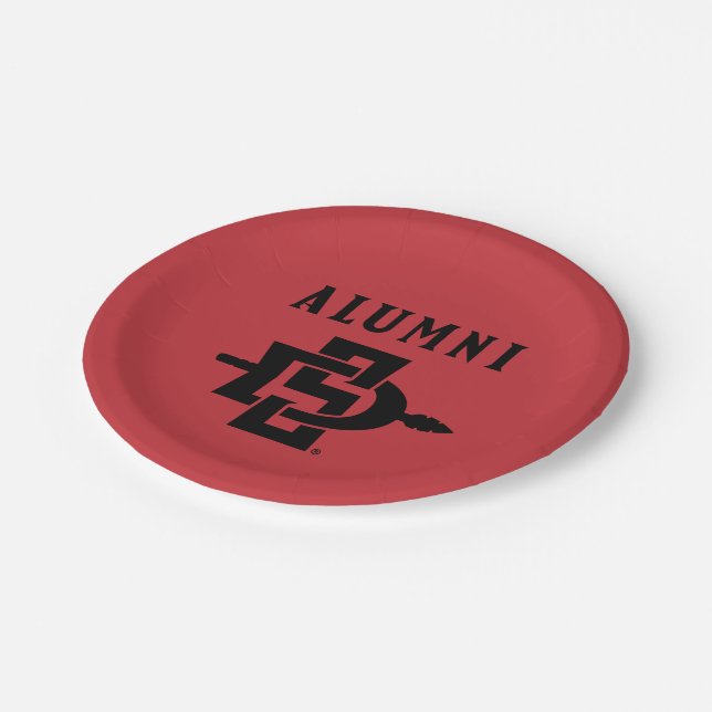 San Diego State Alumni Paper Plates (Angled)