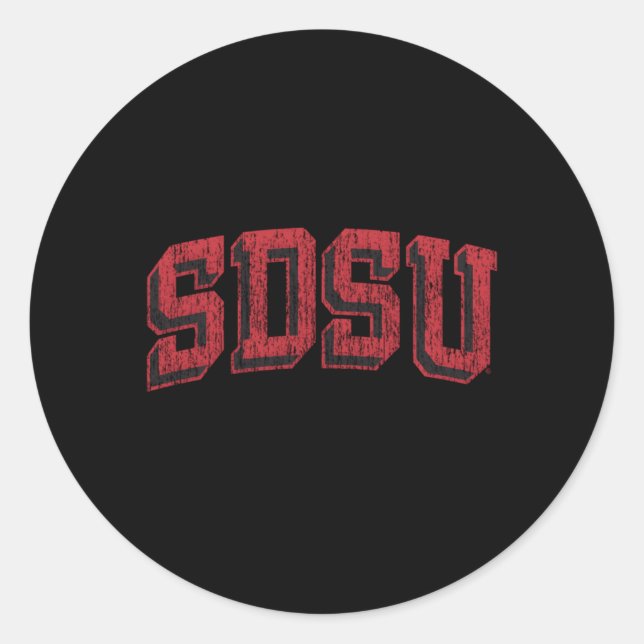San Diego State Aztecs Arch Block Classic Round Sticker (Front)