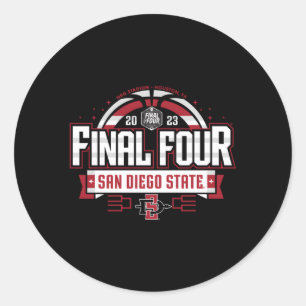 San Diego State Aztecs Final Four 2023 Basketball  Classic Round Sticker