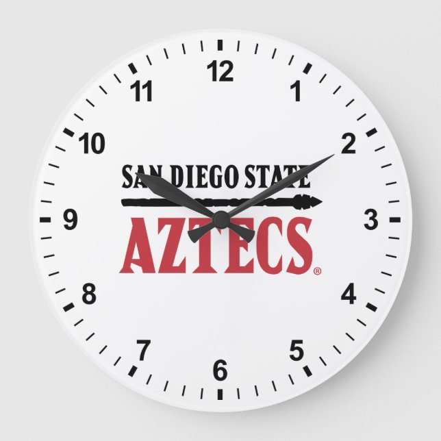 San Diego State Aztecs Large Clock (Front)