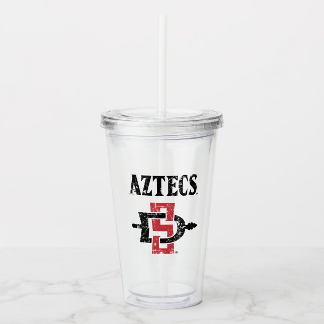 San Diego State Aztecs Vintage Acrylic Tumbler (Front)