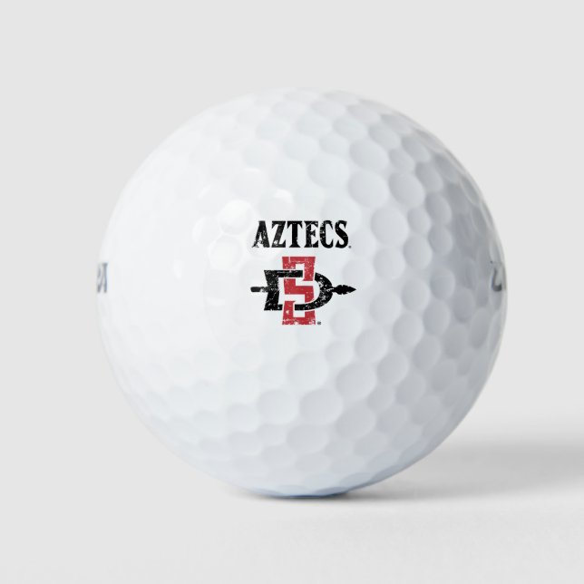 San Diego State Aztecs Vintage Golf Balls (Front)