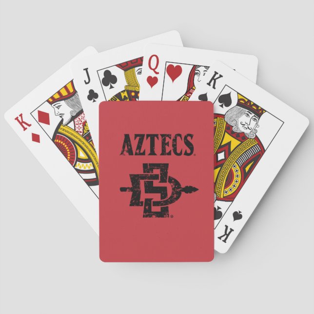 San Diego State Aztecs Vintage Poker Cards (Back)
