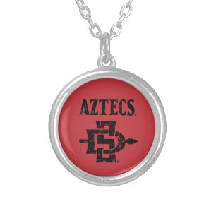 San Diego State Aztecs Vintage Silver Plated Necklace