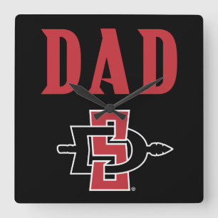 San Diego State Dad Square Wall Clock
