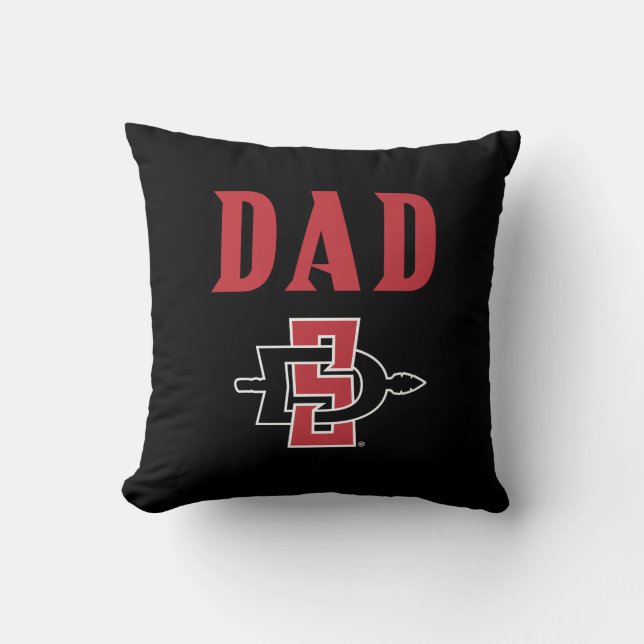 San Diego State Dad Throw Pillow (Front)