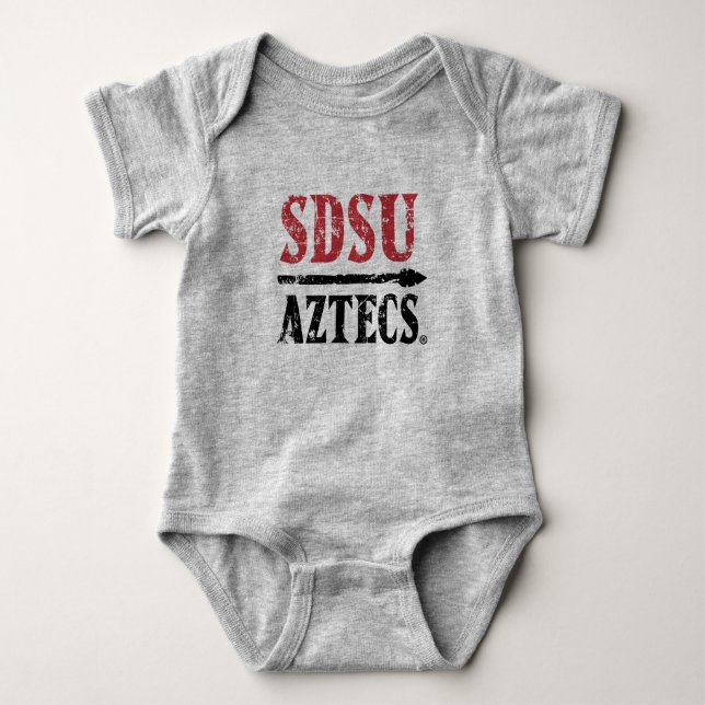 San Diego State Logo and Wordmark Baby Bodysuit (Front)