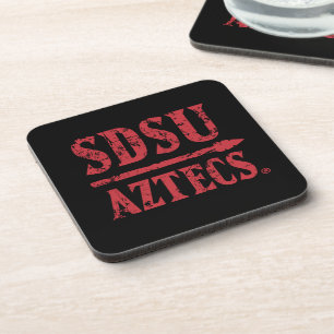 San Diego State Logo and Wordmark Beverage Coaster