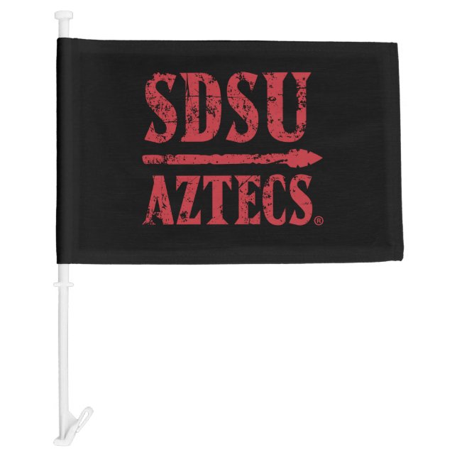San Diego State Logo and Wordmark Car Flag (Front)