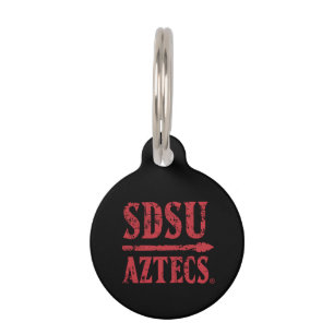 San Diego State Logo and Wordmark Pet ID Tag