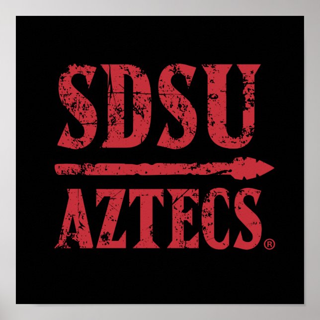 San Diego State Logo and Wordmark Poster (Front)