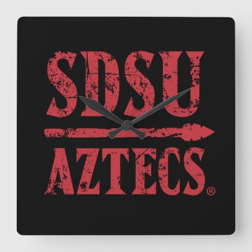 San Diego State Logo and Wordmark Square Wall Clock