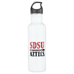 San Diego State Logo and Wordmark Stainless Steel Water Bottle