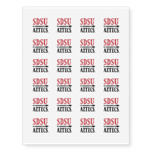 San Diego State Logo and Wordmark Temporary Tattoos