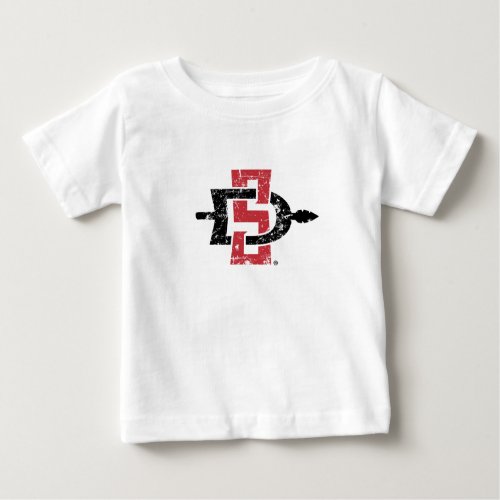 San Diego State Logo Distressed Baby T_Shirt