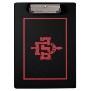 San Diego State Logo Distressed Clipboard
