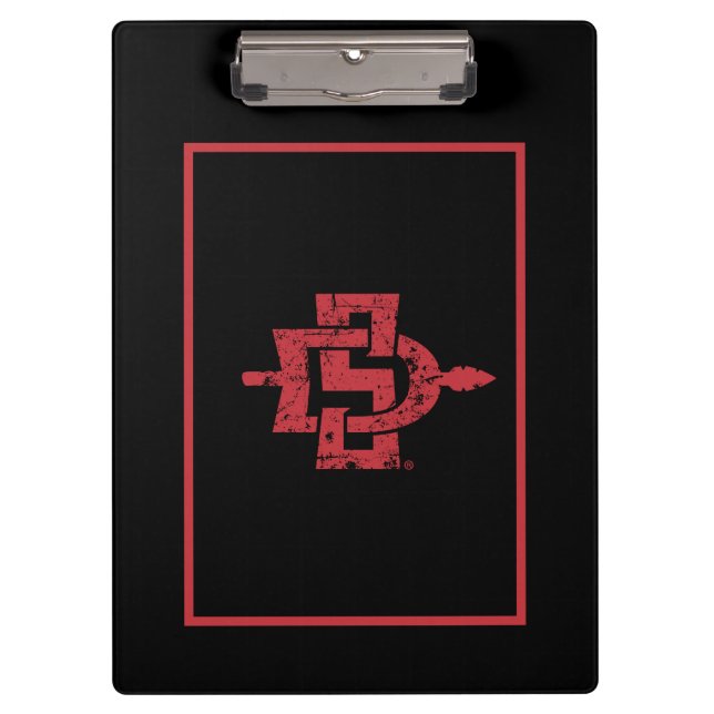 San Diego State Logo Distressed Clipboard (Front)