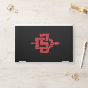 San Diego State Logo Distressed HP Laptop Skin