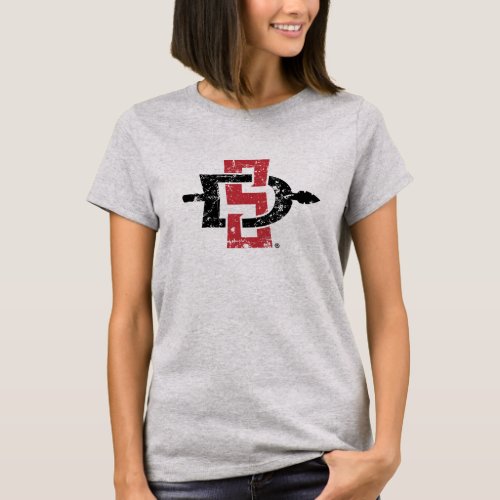 San Diego State Logo Distressed T_Shirt