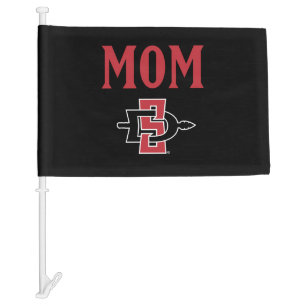 San Diego State Mom Car Flag