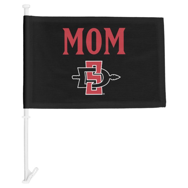 San Diego State Mom Car Flag (Front)