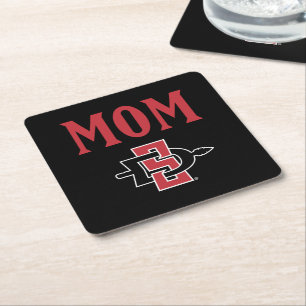 San Diego State Mom Square Paper Coaster