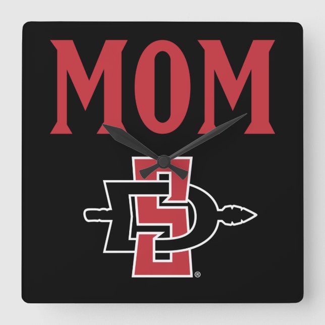 San Diego State Mom Square Wall Clock (Front)