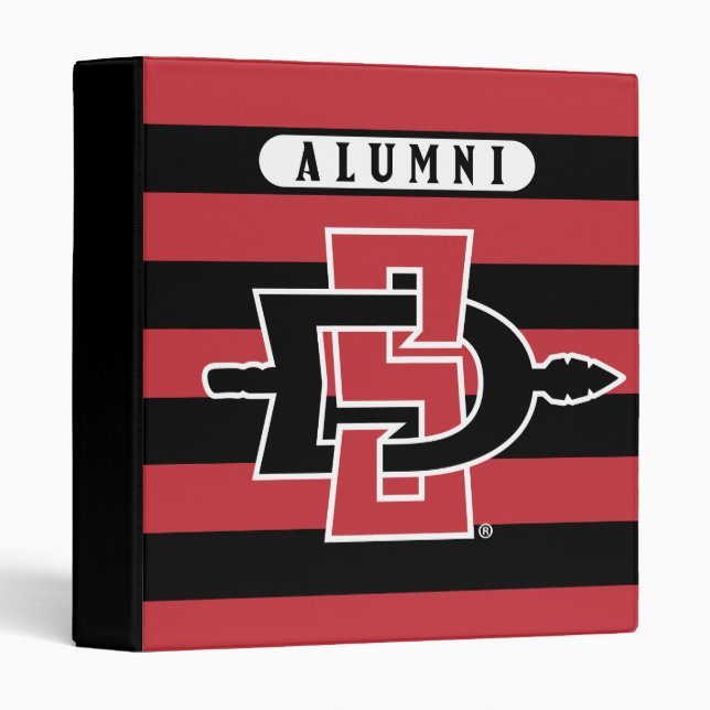 San Diego State University Alumni Stripes 3 Ring Binder (Front/Spine)