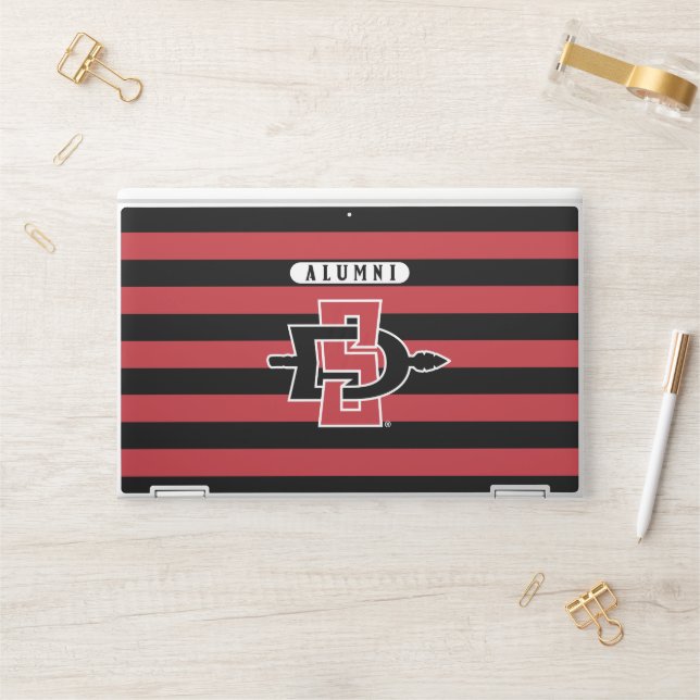 San Diego State University Alumni Stripes HP Laptop Skin (Desk)