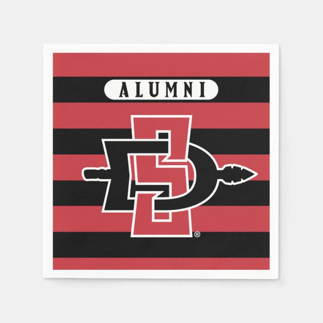 San Diego State University Alumni Stripes Napkins (Front)
