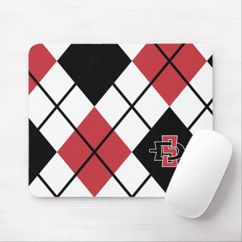 San Diego State University Argyle Pattern Mouse Pad