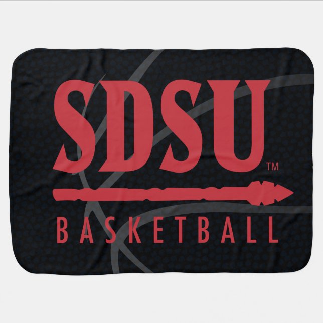 San Diego State University Basketball Baby Blanket (Horizontal)
