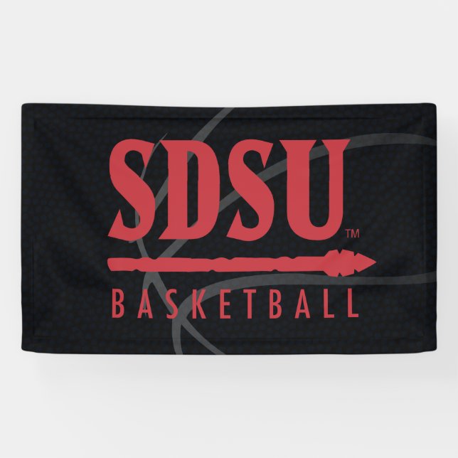 San Diego State University Basketball Banner (Horizontal)