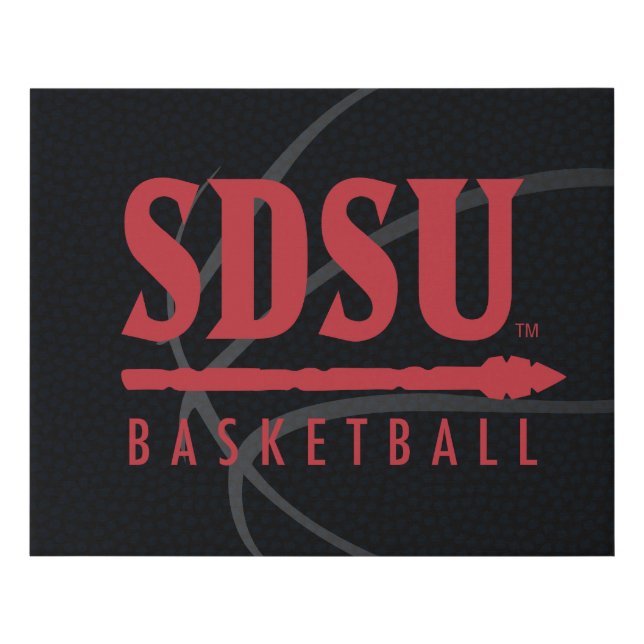 San Diego State University Basketball Faux Canvas Print (Front)
